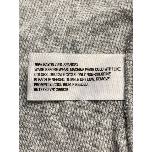 Art Class Juniors Off-The-Shoulder Grey Long Sleeve Ribbed Top With Straps Large - Picture 11 of 13